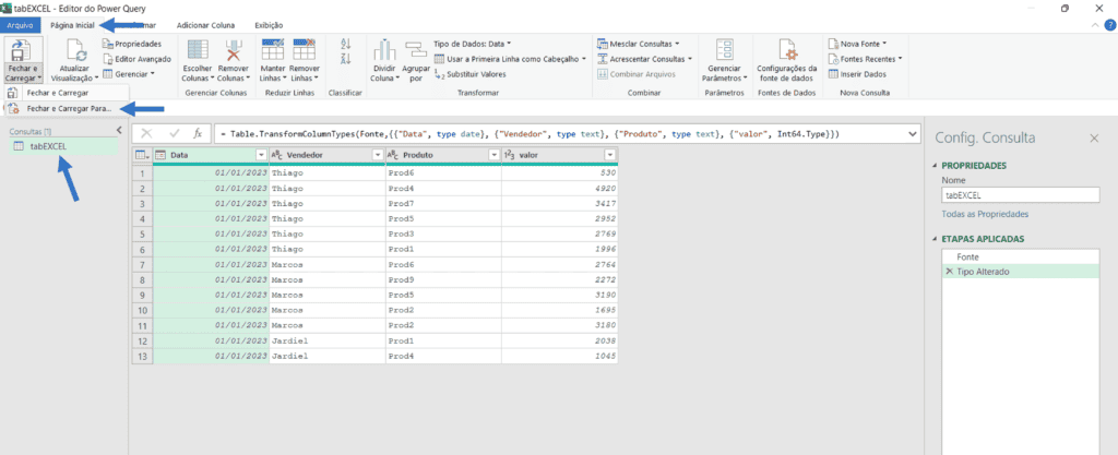 Guardar Histórico com Power Query no Excel 2