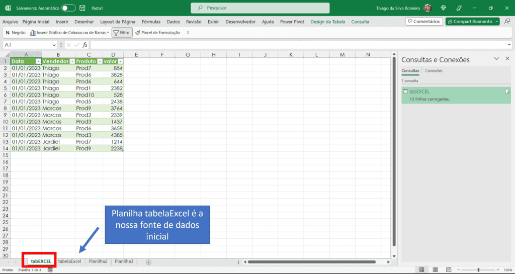 Guardar Histórico com Power Query no Excel 4