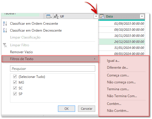 power query tratamento de dados 14