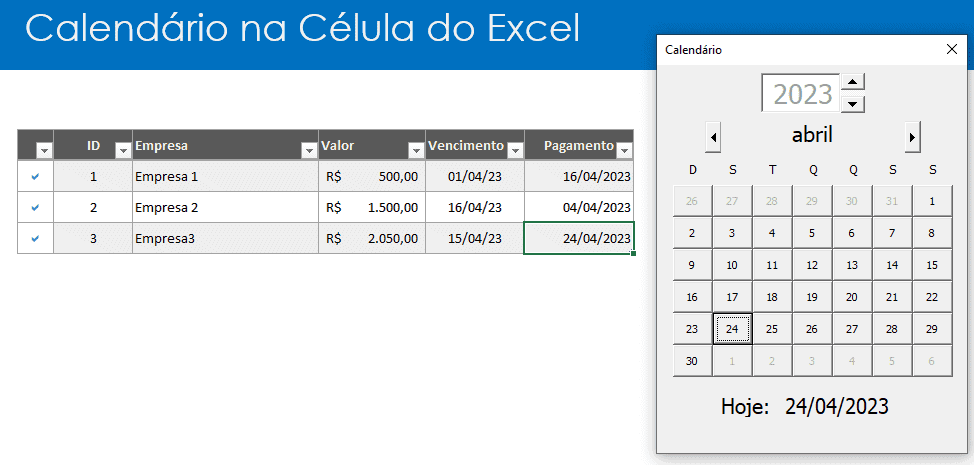 calendário excel 4