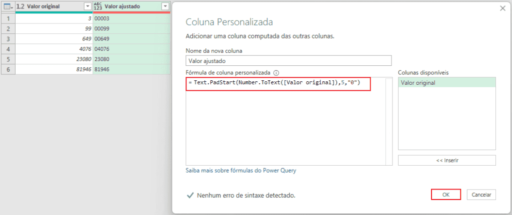 Como desabilitar a etapa automática de tipo alterado no Power Query capa 2