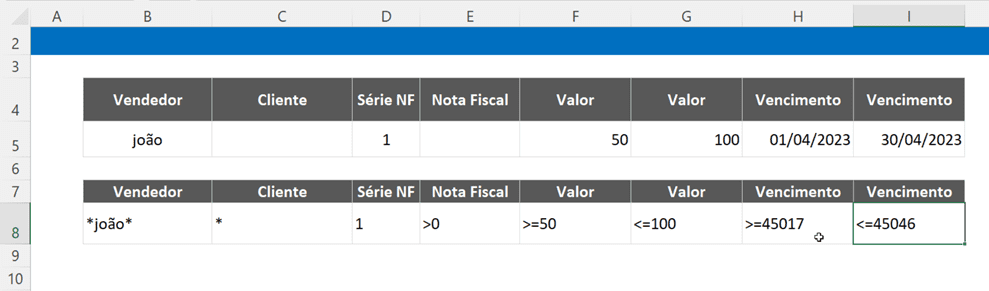 Filtrar dados de uma planilha para outra Excel 7