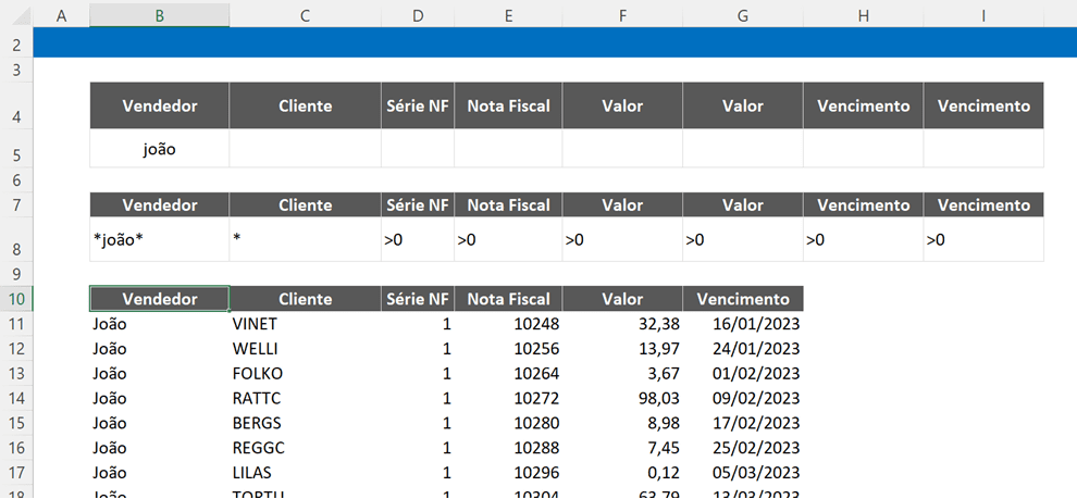 Filtrar dados de uma planilha para outra Excel 9