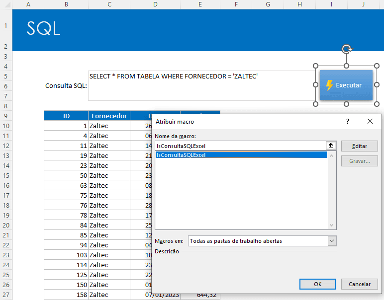 SQL no Excel - Usar Excel como Banco de Dados 3