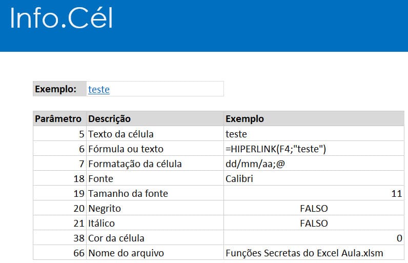 Funções Secretas no Excel infocel