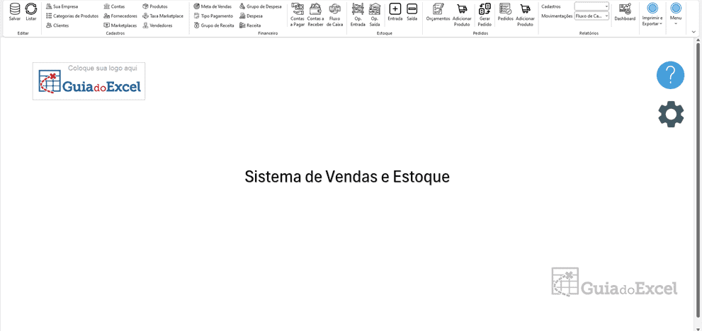 Planilha de Vendas e Estoque Excel 1