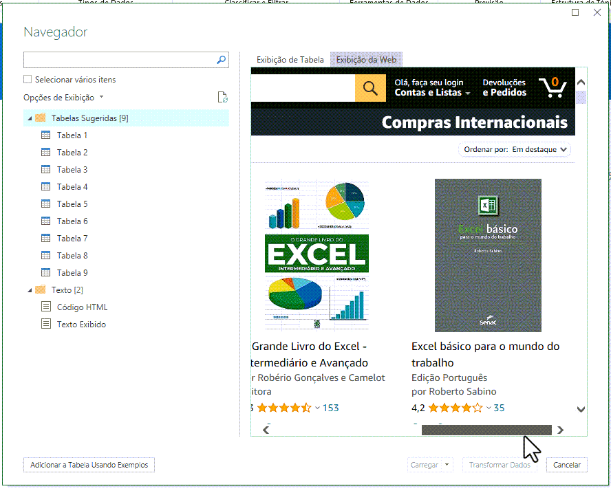 Web Scraping Power Query Excel 2