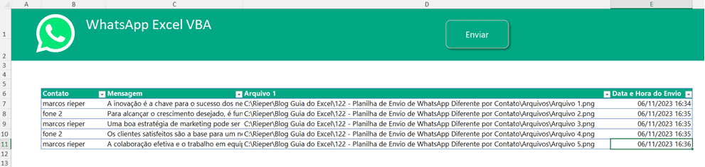 Whatsapp Excel 1