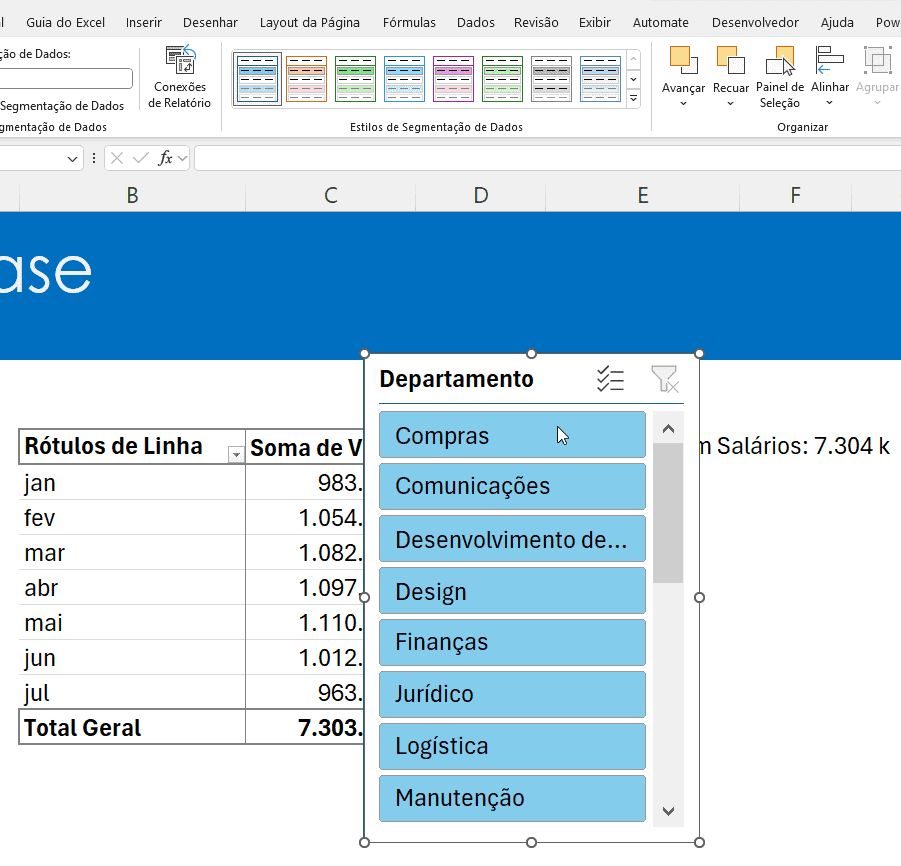 gráfico de colunas com indicador de crescimento 2