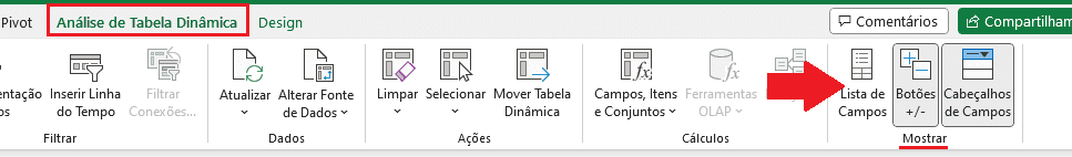 reexibir campos tabela dinâmica excel 3