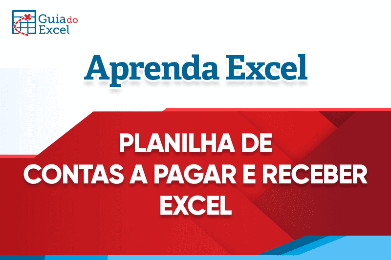 Planilha de contas a pagar e receber Excel Capa