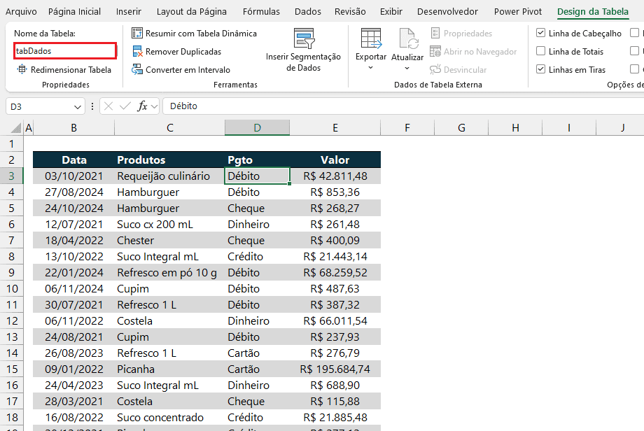 Soma com Filtro de Datas no Excel 1