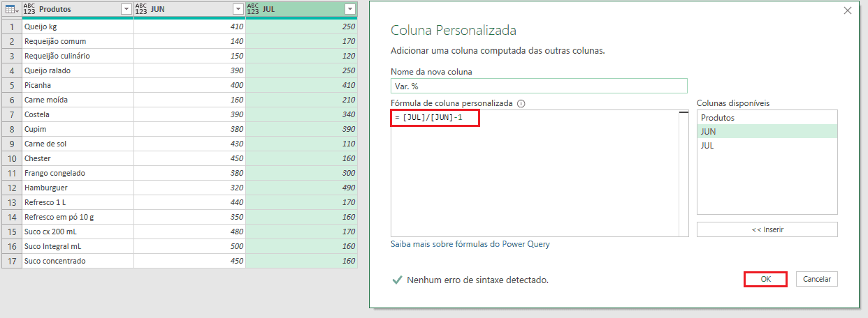 percentual power query 2