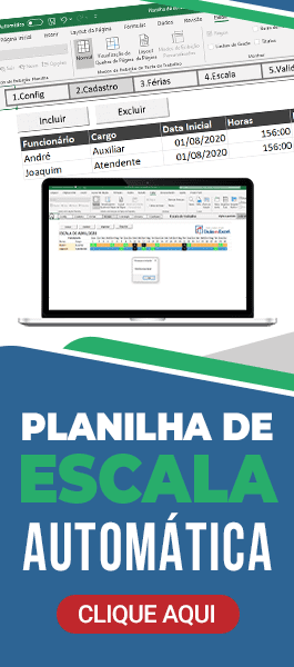 Planilha de escala de trabalho automática Excel