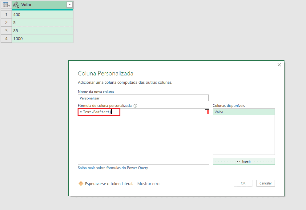 zeros a esquerda power query 3