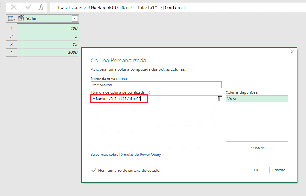 zeros a esquerda power query 8