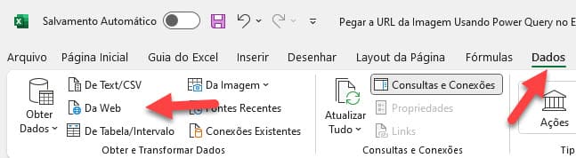 extrair links de imagens excel 2