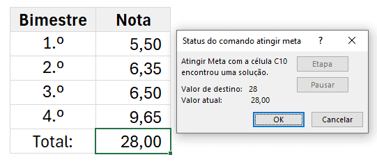 atingir meta excel 3