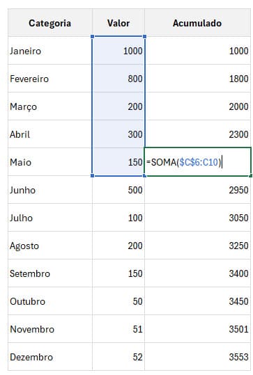 função soma excel 5