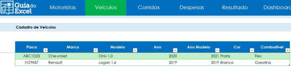 Planilha Motorista de Aplicativo Excel Gratuita Planilha Uber 3
