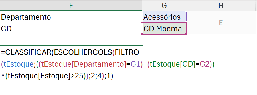 Filtrar linhas e colunas no Excel 3