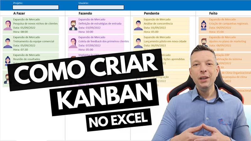 Planilha de quadro de acompanhamento SCRUM Excel