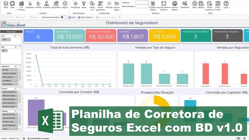 Planilha de Corretora de Seguros v1 capa