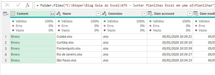 juntar planilhas excel 4